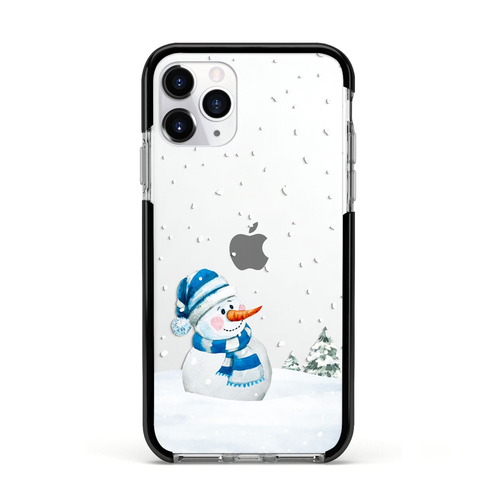 Snowman Apple iPhone 11 Pro in Silver with Black Impact Case