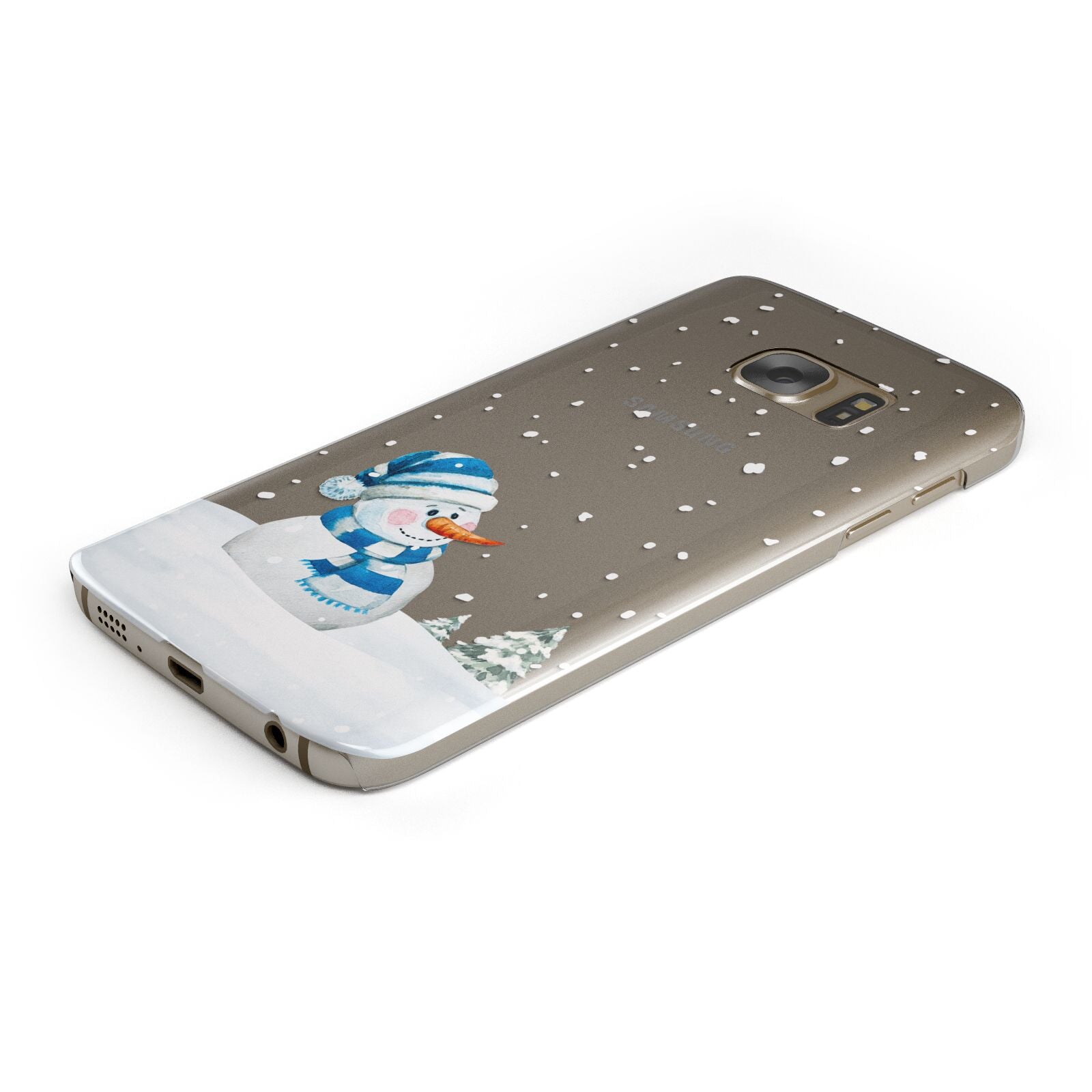 Snowman Protective Samsung Galaxy Case Angled Image