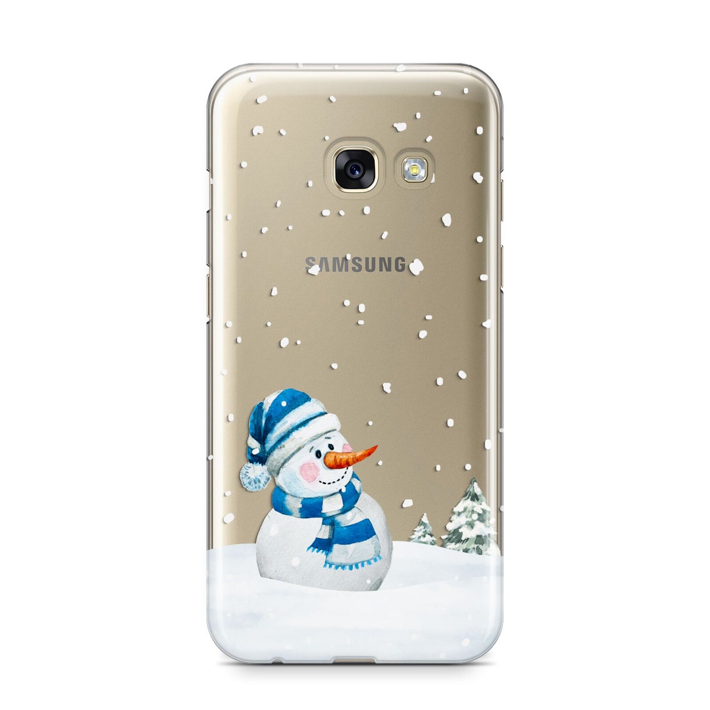 Snowman Samsung Galaxy A3 2017 Case on gold phone