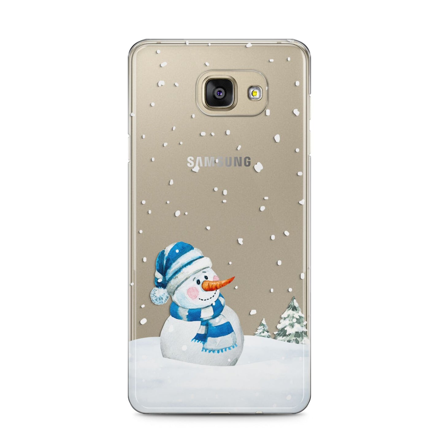 Snowman Samsung Galaxy A5 2016 Case on gold phone