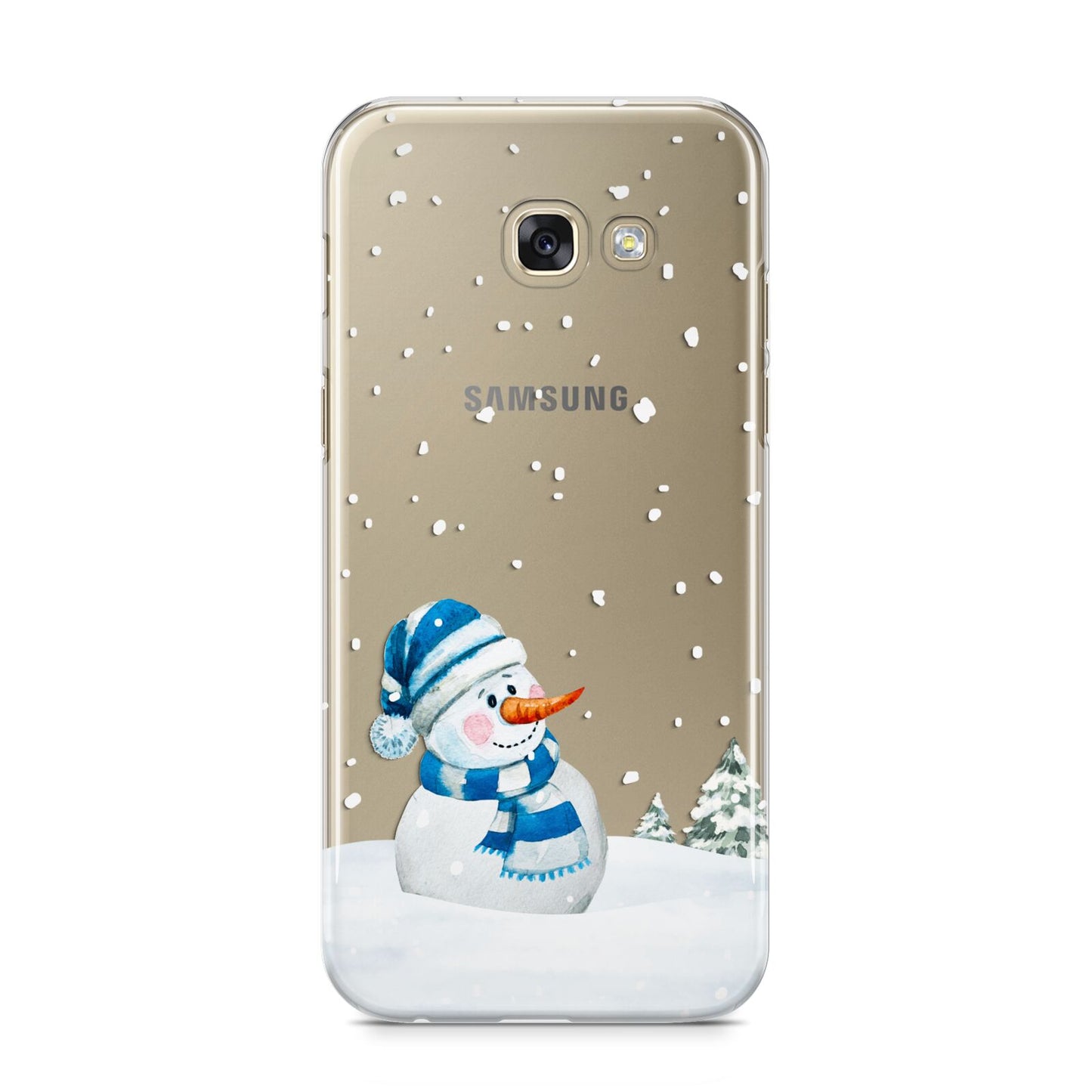 Snowman Samsung Galaxy A5 2017 Case on gold phone