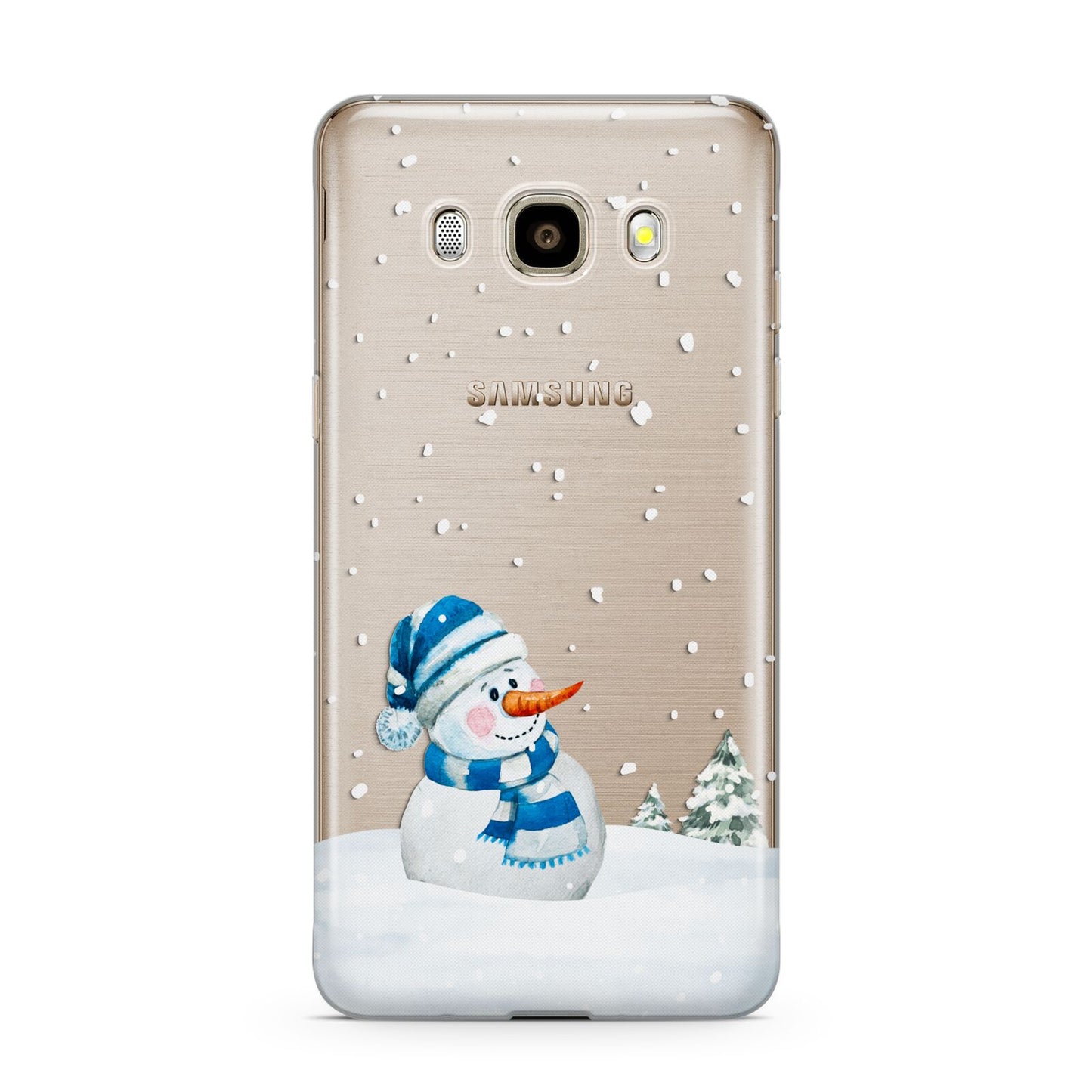 Snowman Samsung Galaxy J7 2016 Case on gold phone