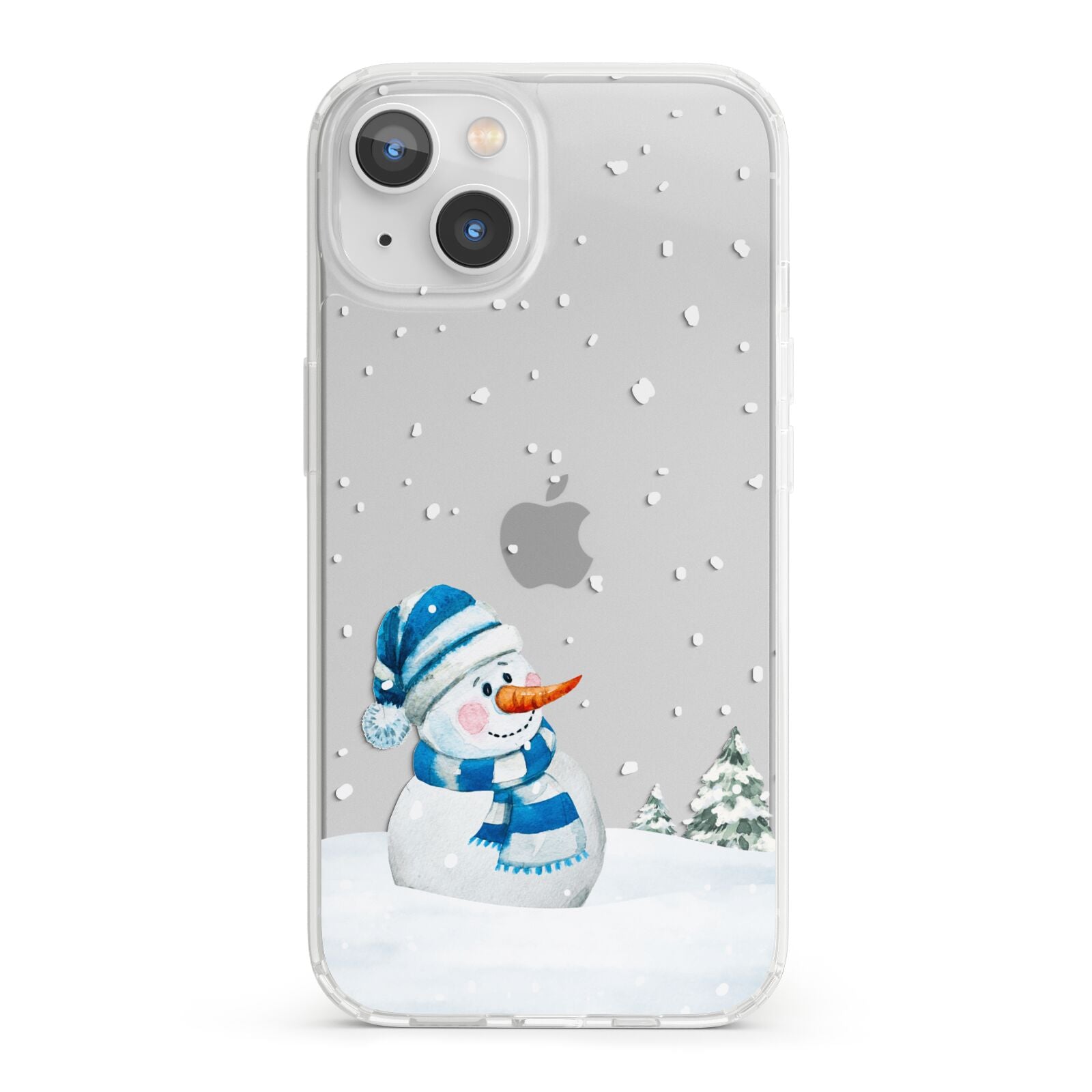 Snowman iPhone 13 Clear Bumper Case