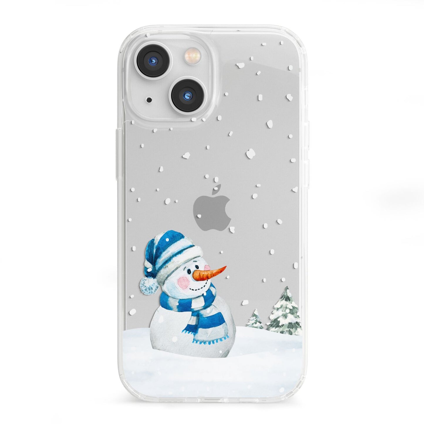 Snowman iPhone 13 Mini Clear Bumper Case