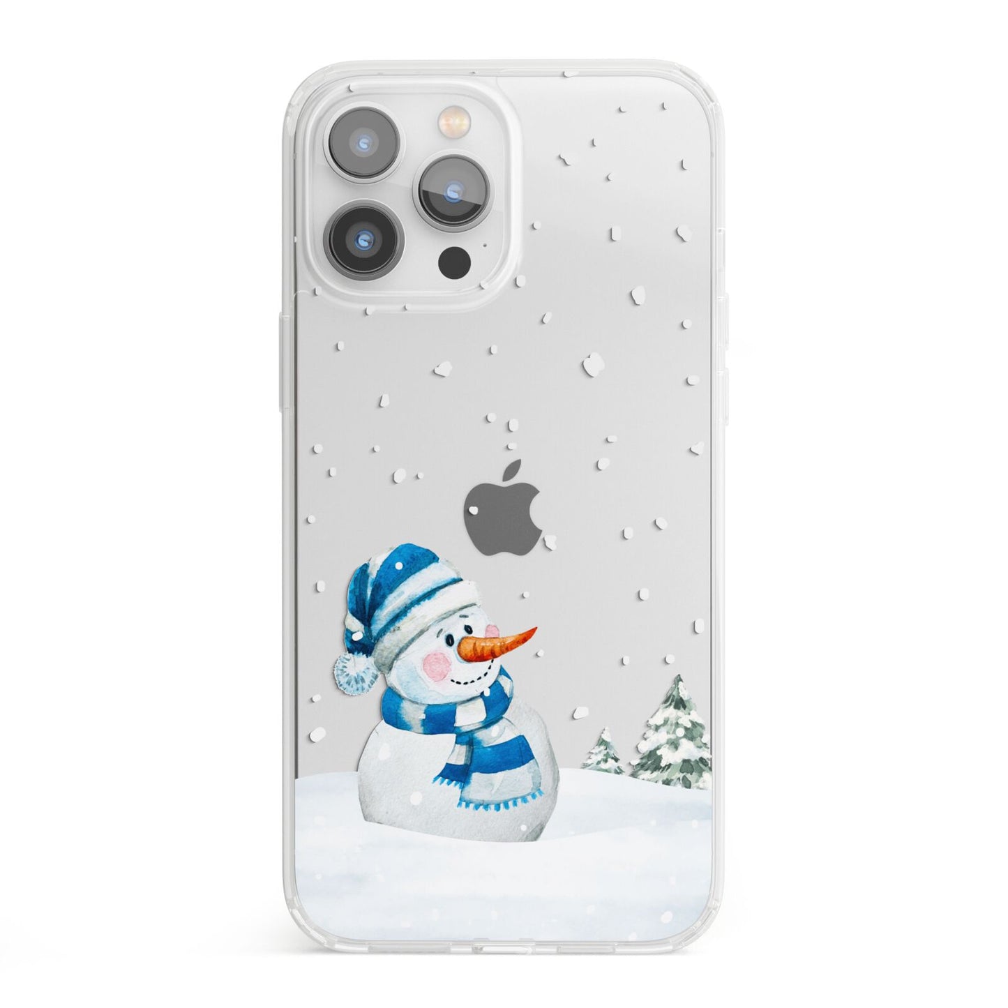 Snowman iPhone 13 Pro Max Clear Bumper Case