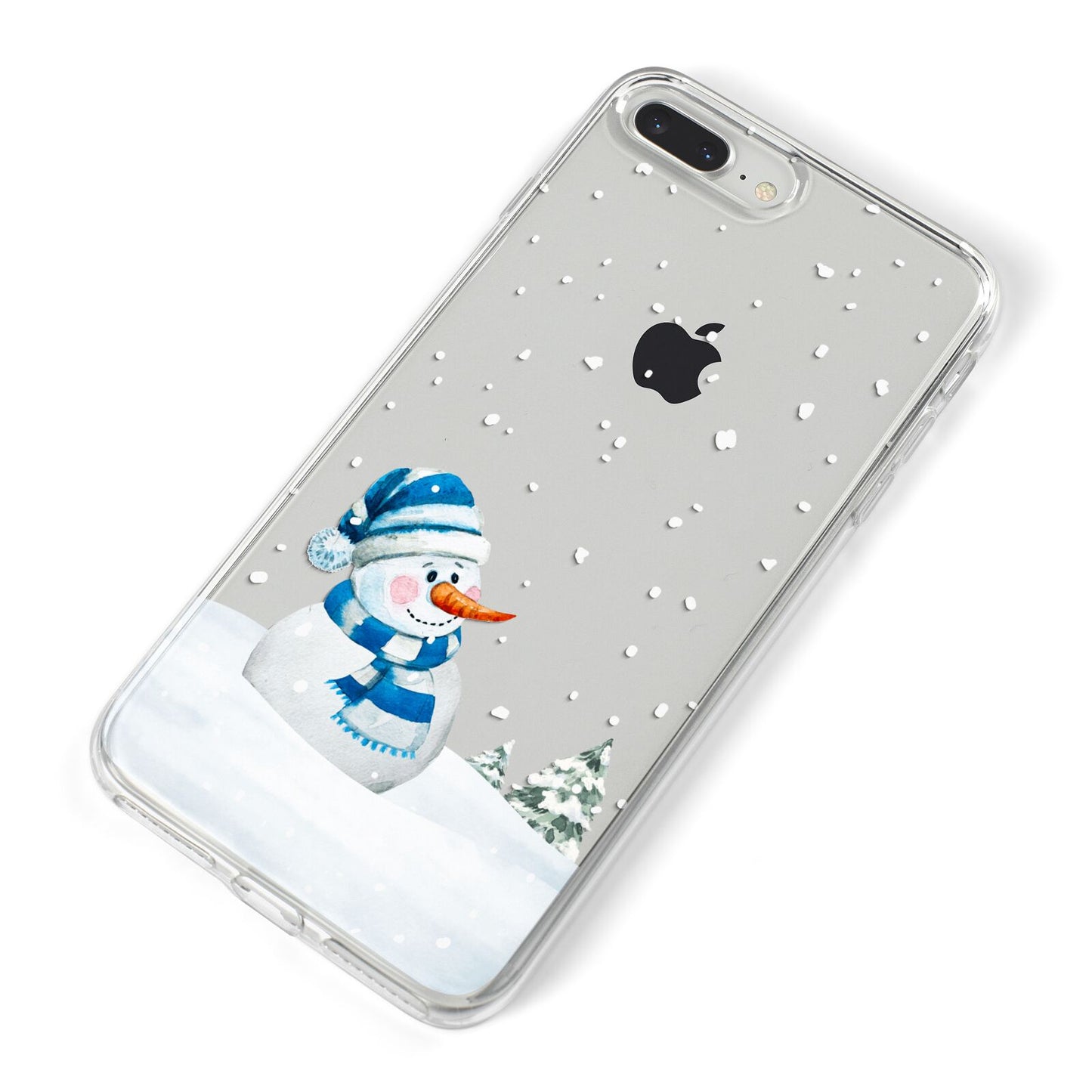 Snowman iPhone 8 Plus Bumper Case on Silver iPhone Alternative Image