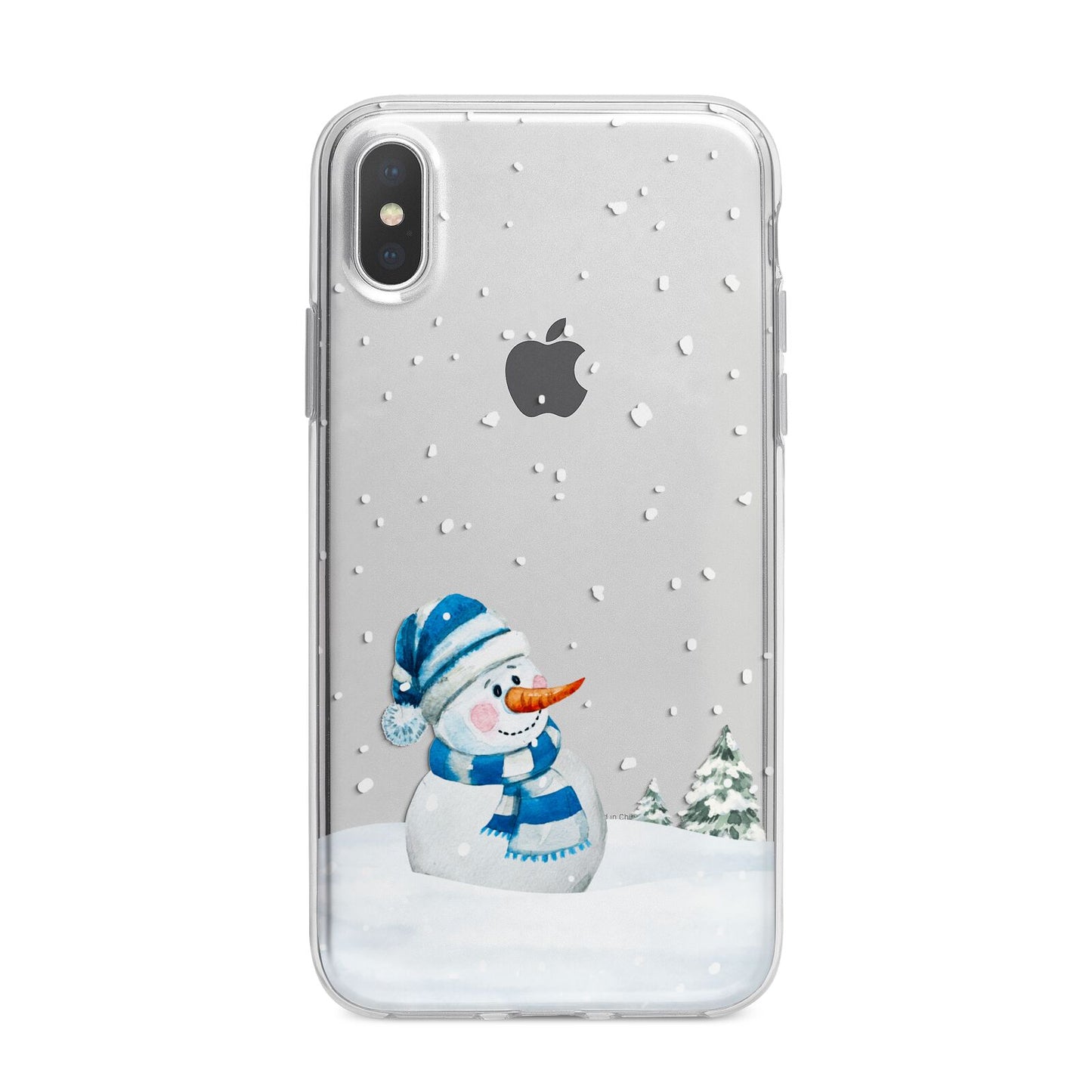 Snowman iPhone X Bumper Case on Silver iPhone Alternative Image 1