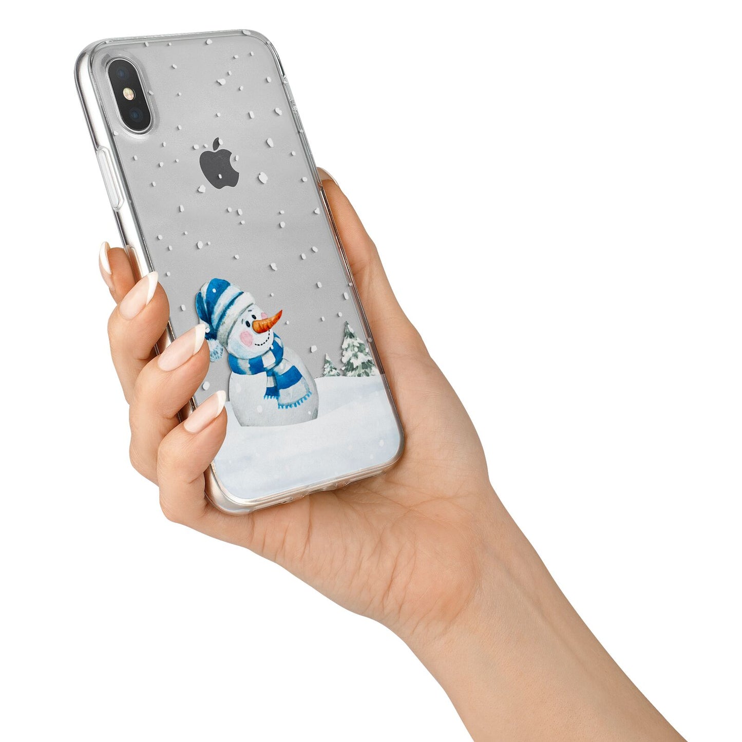 Snowman iPhone X Bumper Case on Silver iPhone Alternative Image 2