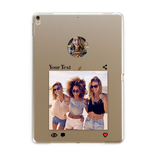 Social Media Photo Apple iPad Gold Case