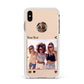 Social Media Photo Apple iPhone Xs Max Impact Case White Edge on Gold Phone