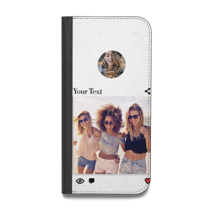 Social Media Photo Vegan Leather Flip Samsung Case