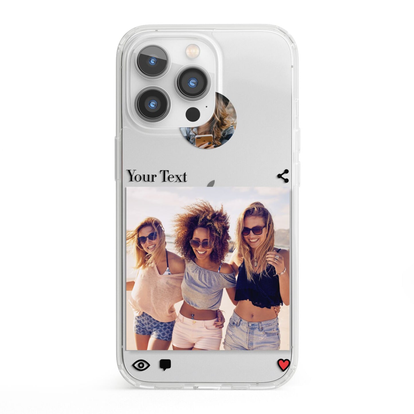 Social Media Photo iPhone 13 Pro Clear Bumper Case