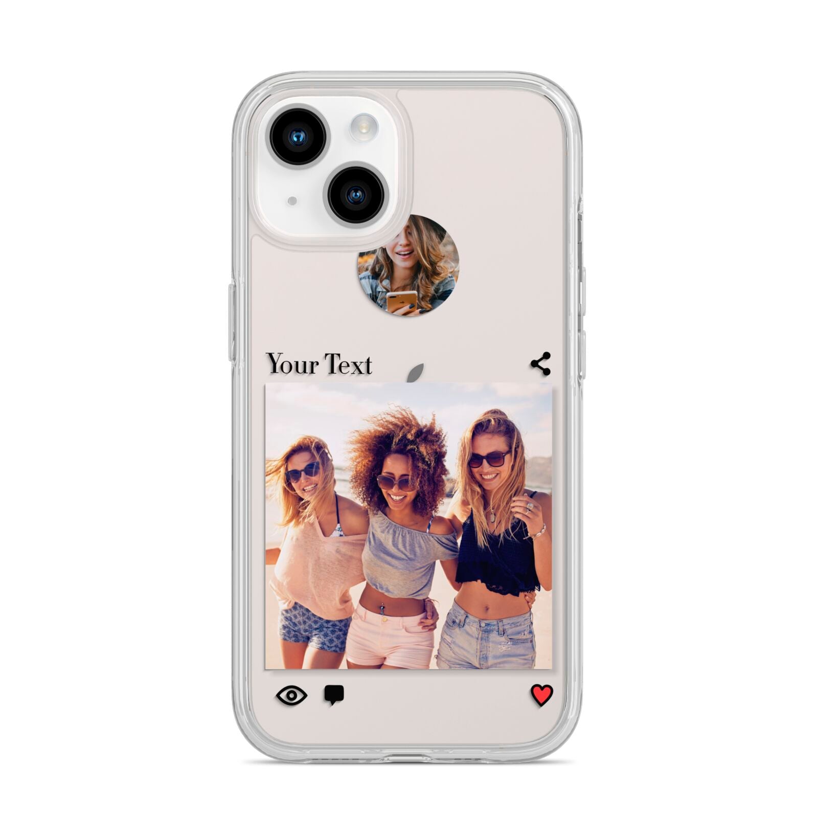 Social Media Photo iPhone 14 Clear Tough Case Starlight