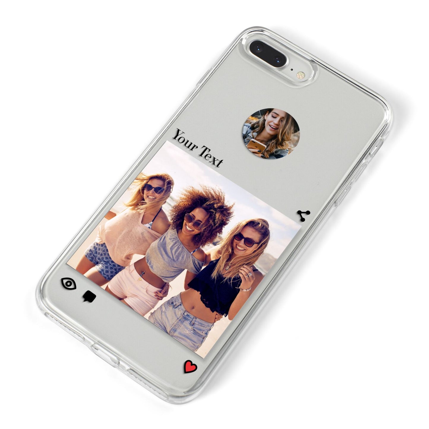 Social Media Photo iPhone 8 Plus Bumper Case on Silver iPhone Alternative Image