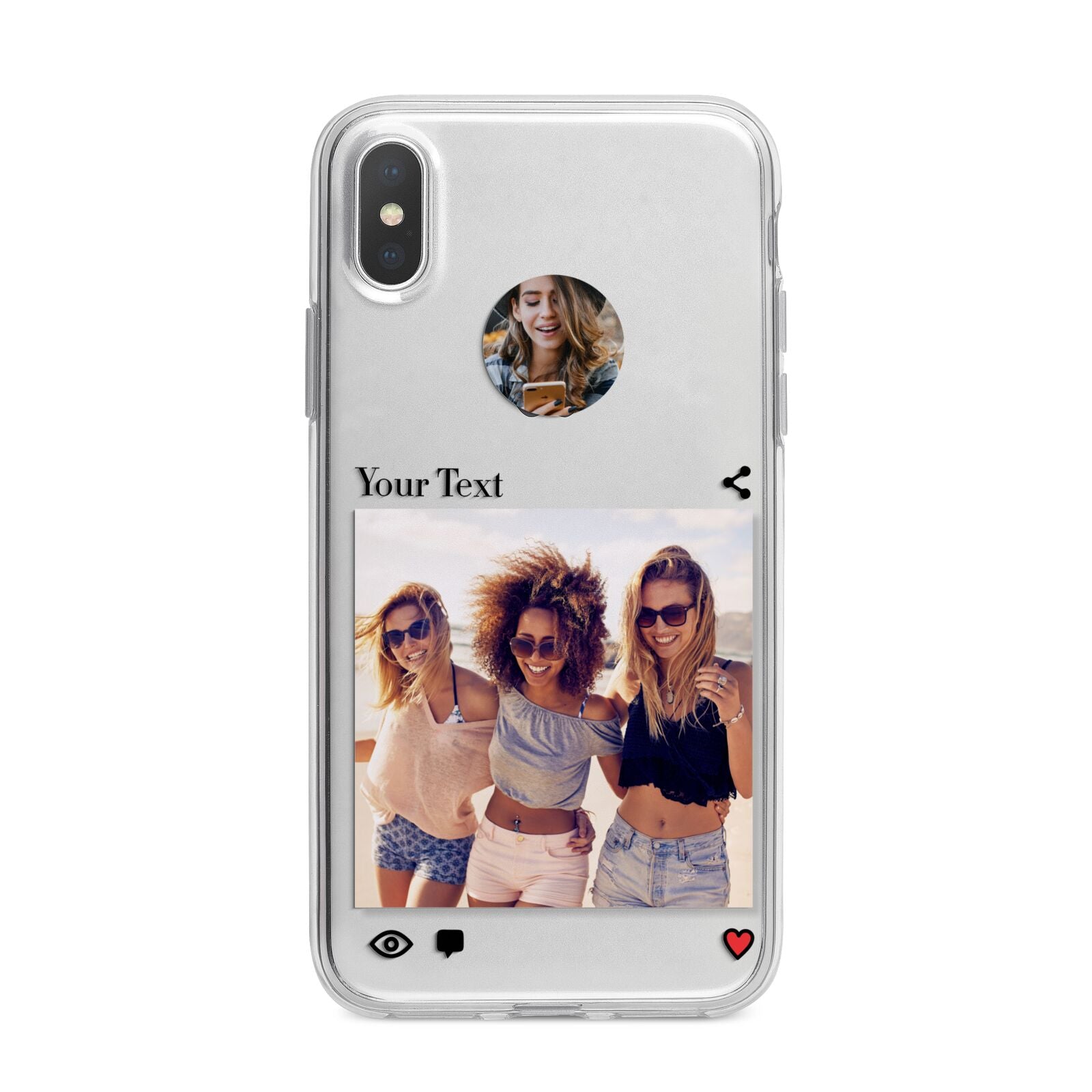 Social Media Photo iPhone X Bumper Case on Silver iPhone Alternative Image 1