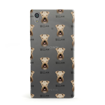 Soft Coated Wheaten Terrier Icon with Name Sony Xperia Case