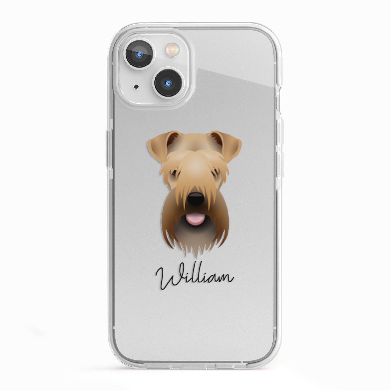 Soft Coated Wheaten Terrier Personalised iPhone 13 TPU Impact Case with White Edges