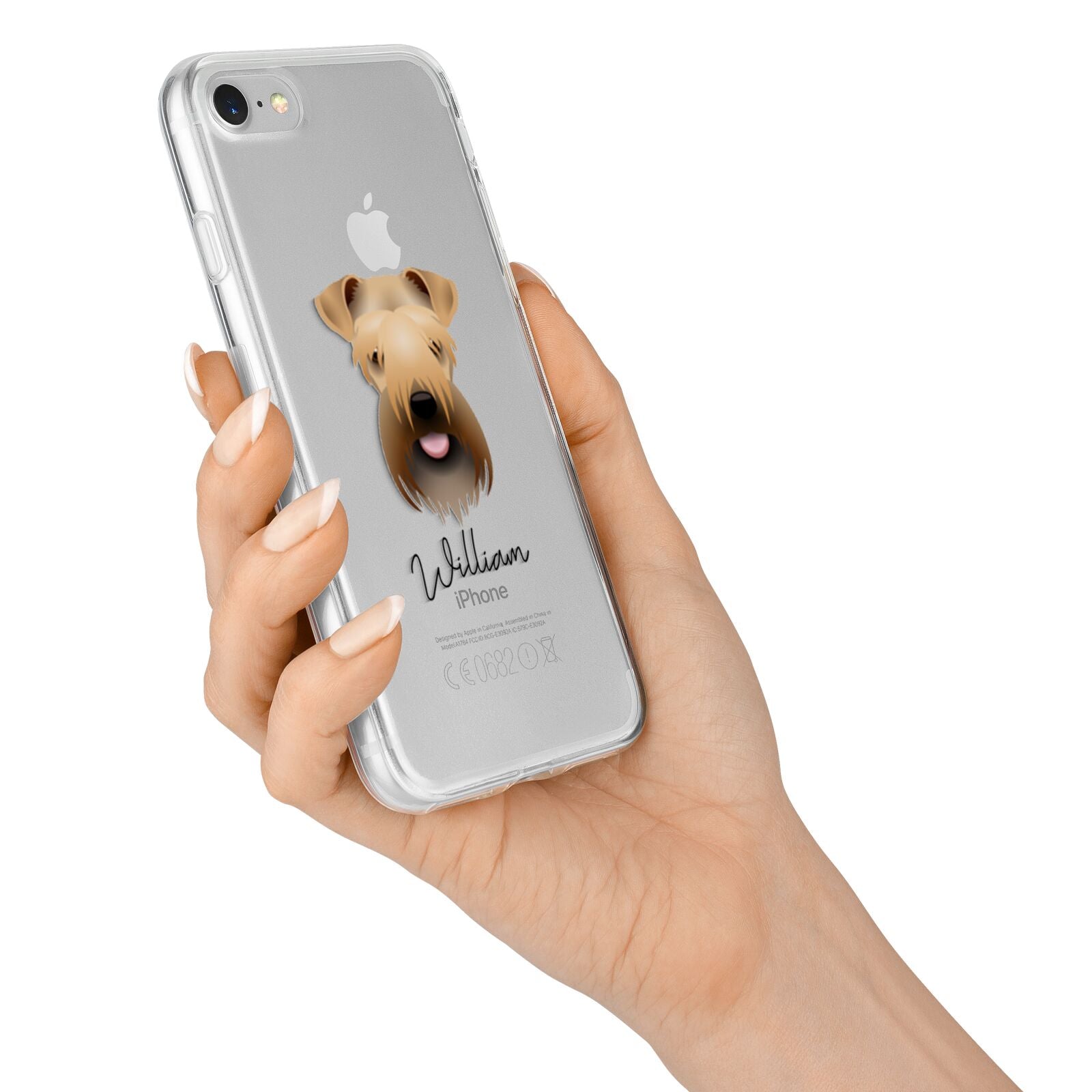 Soft Coated Wheaten Terrier Personalised iPhone 7 Bumper Case on Silver iPhone Alternative Image