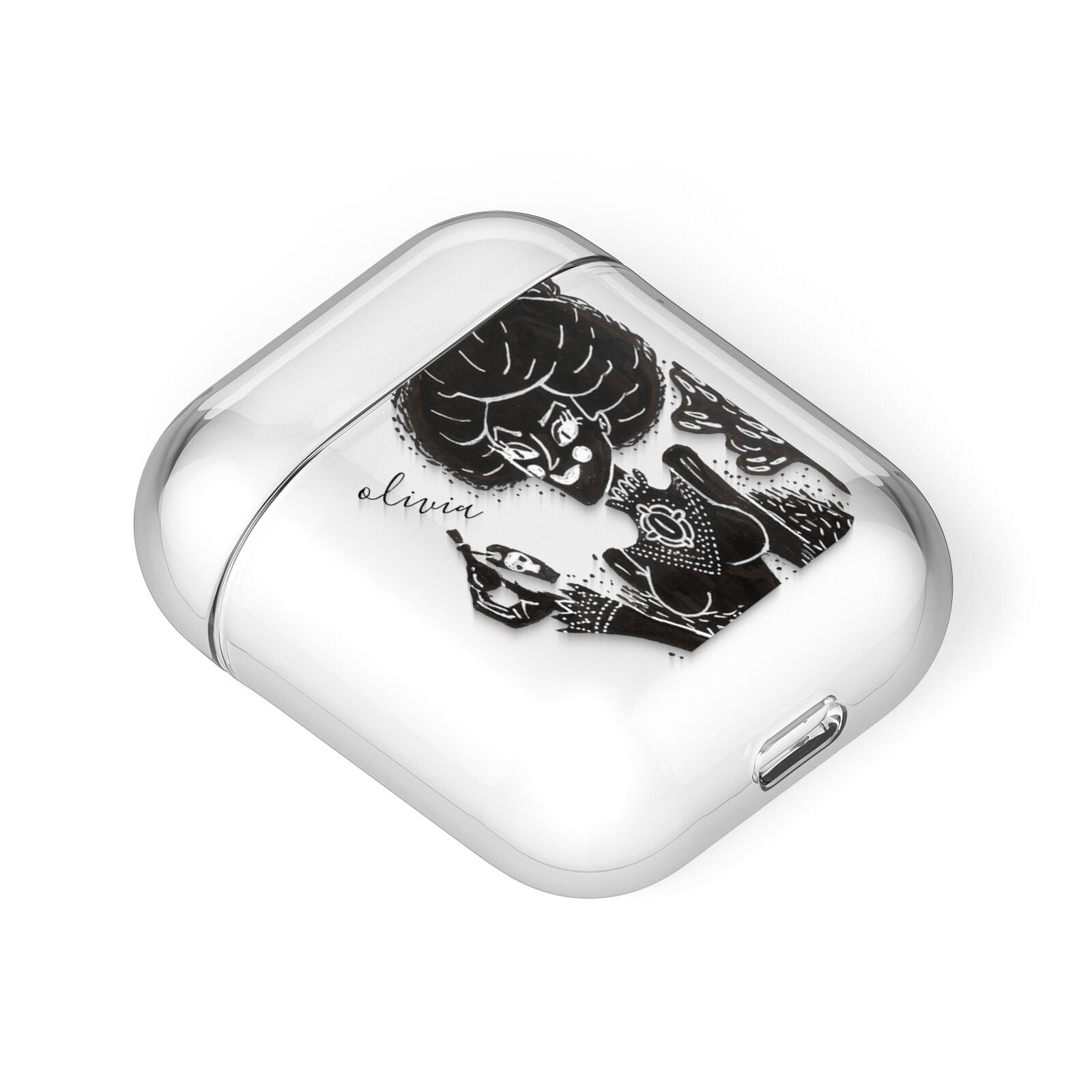 Sophisticated Witch Personalised AirPods Case Laid Flat