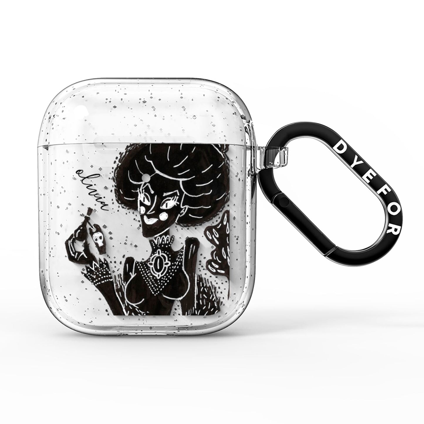 Sophisticated Witch Personalised AirPods Glitter Case