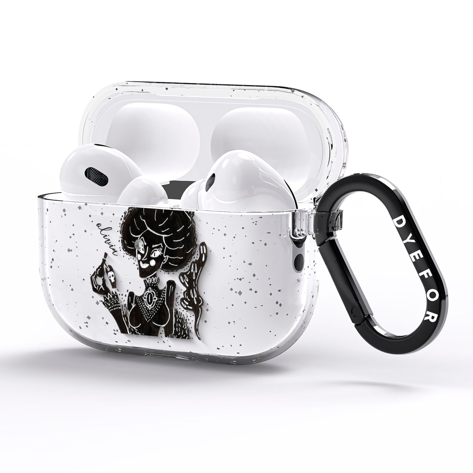 Sophisticated Witch Personalised AirPods Pro Glitter Case Side Image