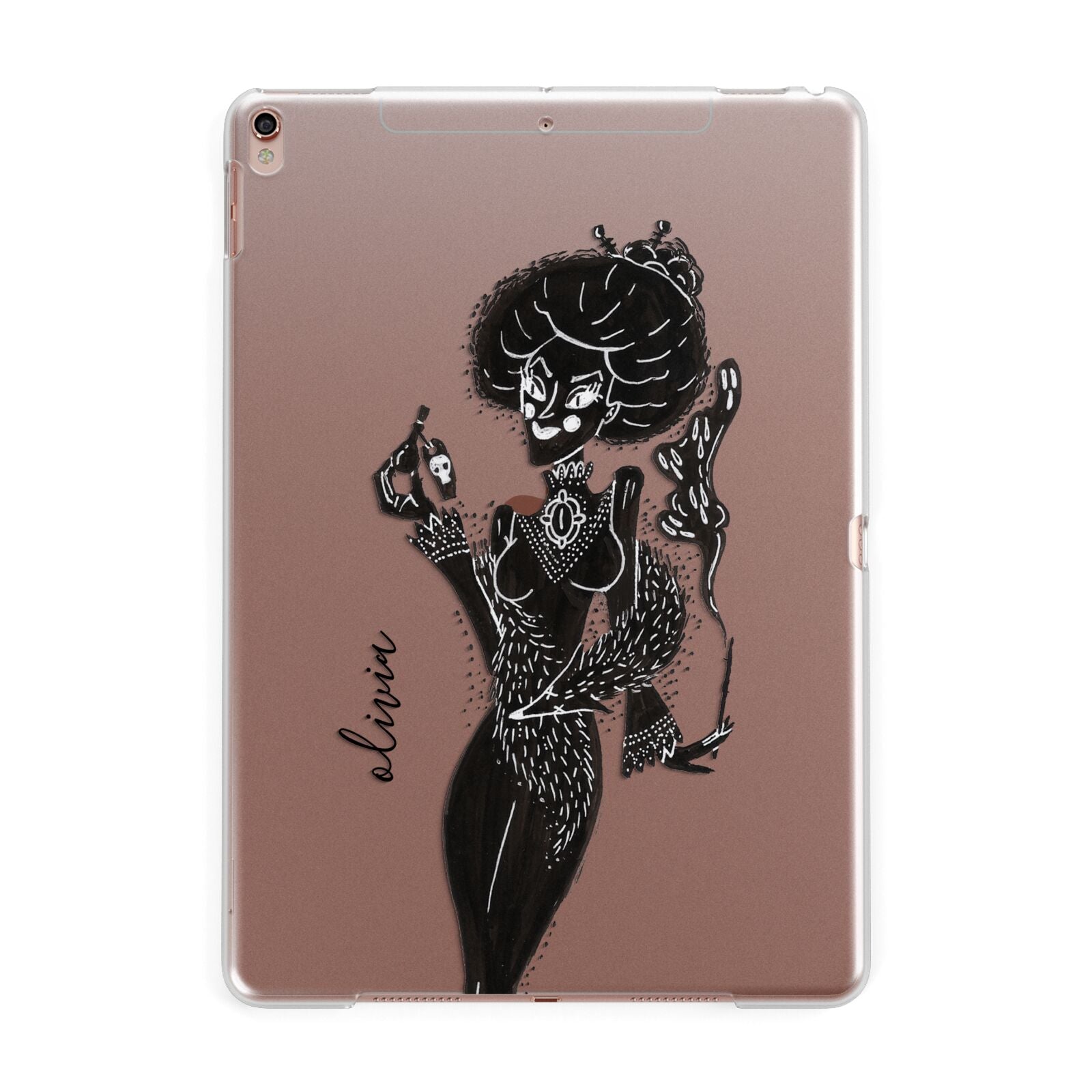 Sophisticated Witch Personalised Apple iPad Rose Gold Case