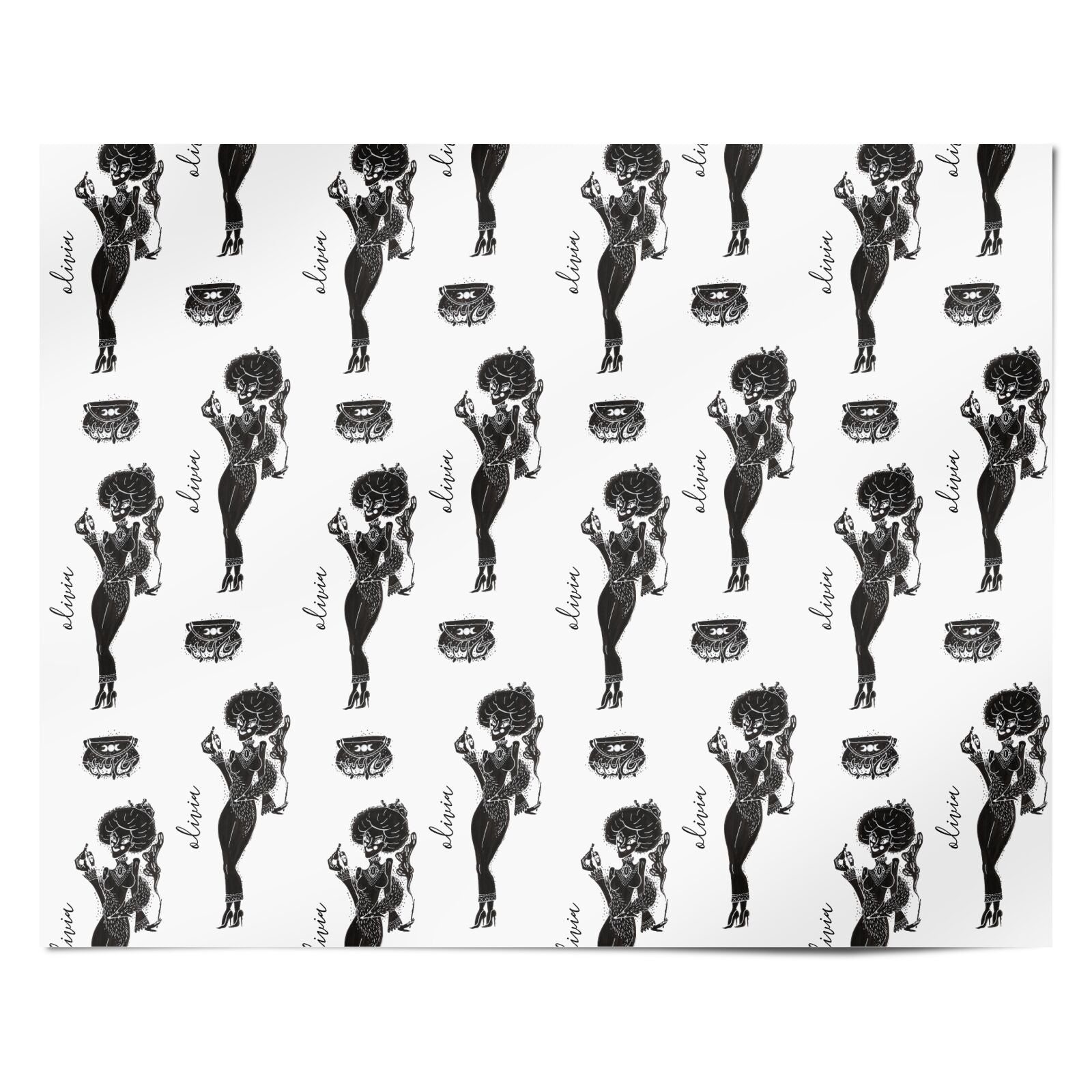 Sophisticated Witch Personalised Personalised Wrapping Paper Alternative