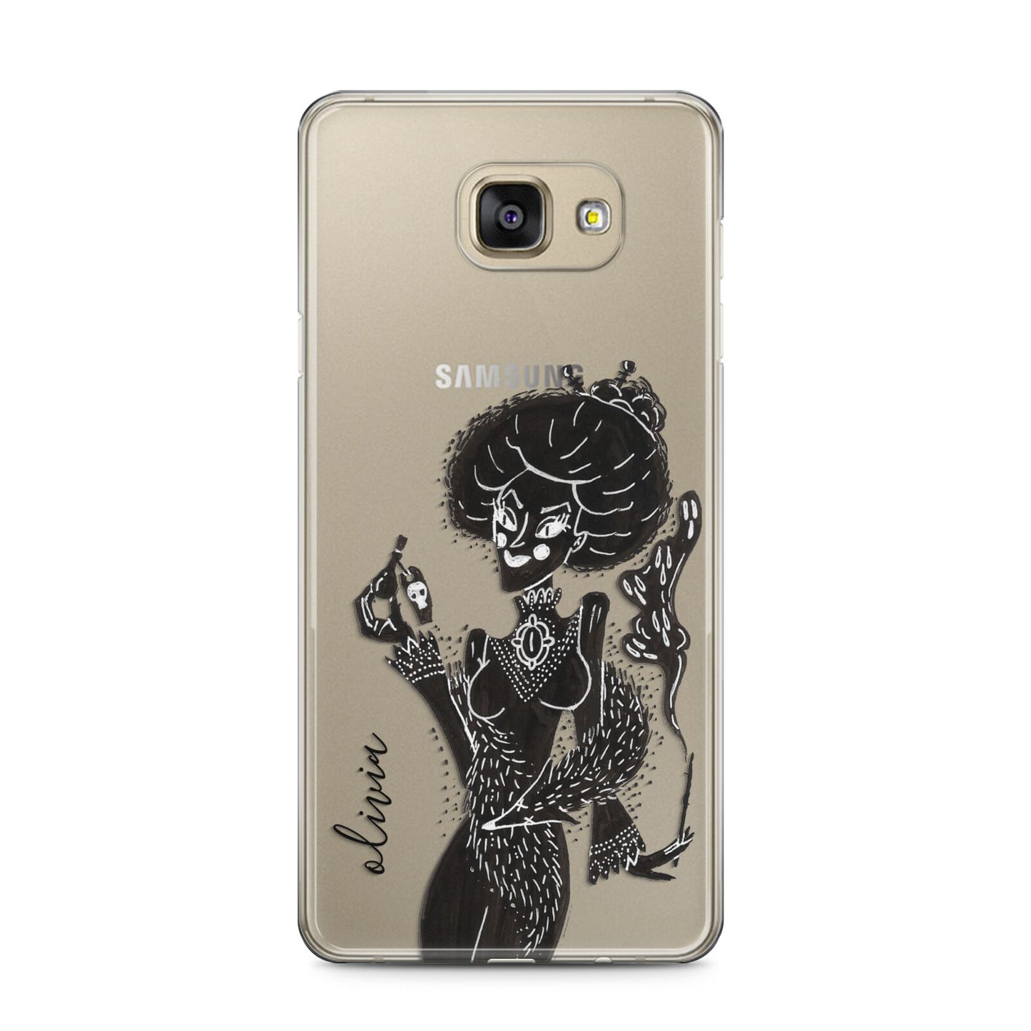 Sophisticated Witch Personalised Samsung Galaxy A5 2016 Case on gold phone