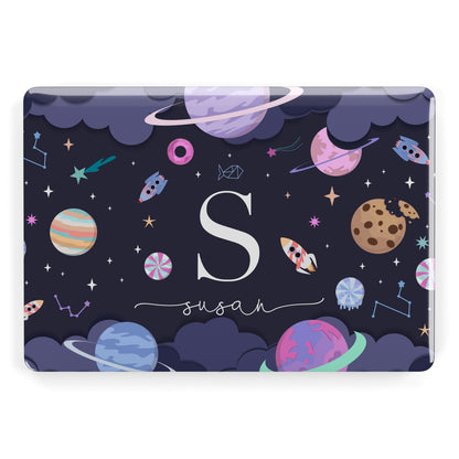 Space Personalised Initial Name Apple MacBook Case