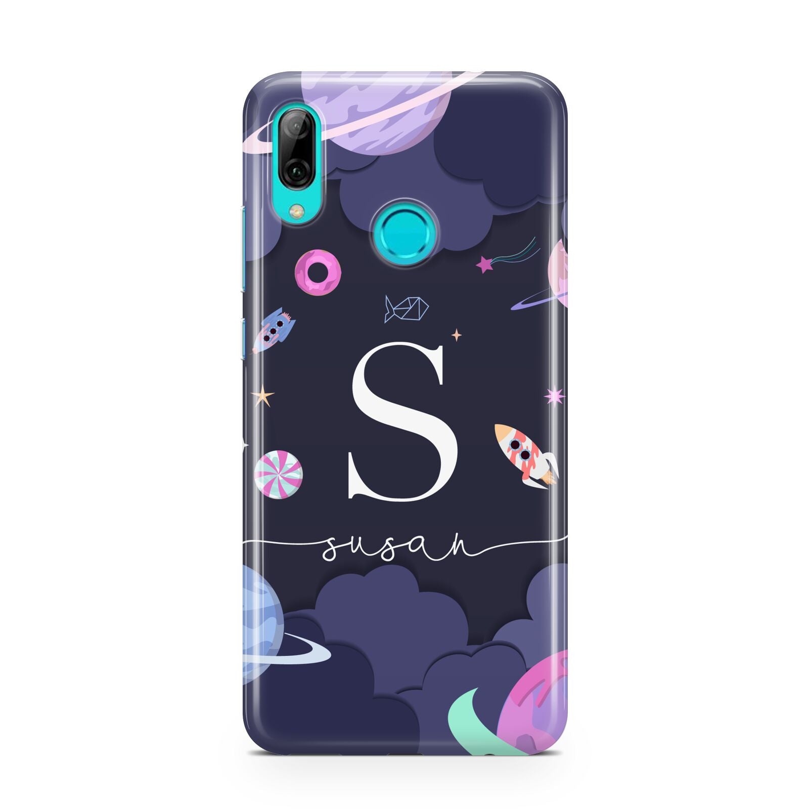 Space Personalised Initial Name Huawei P Smart 2019 Case