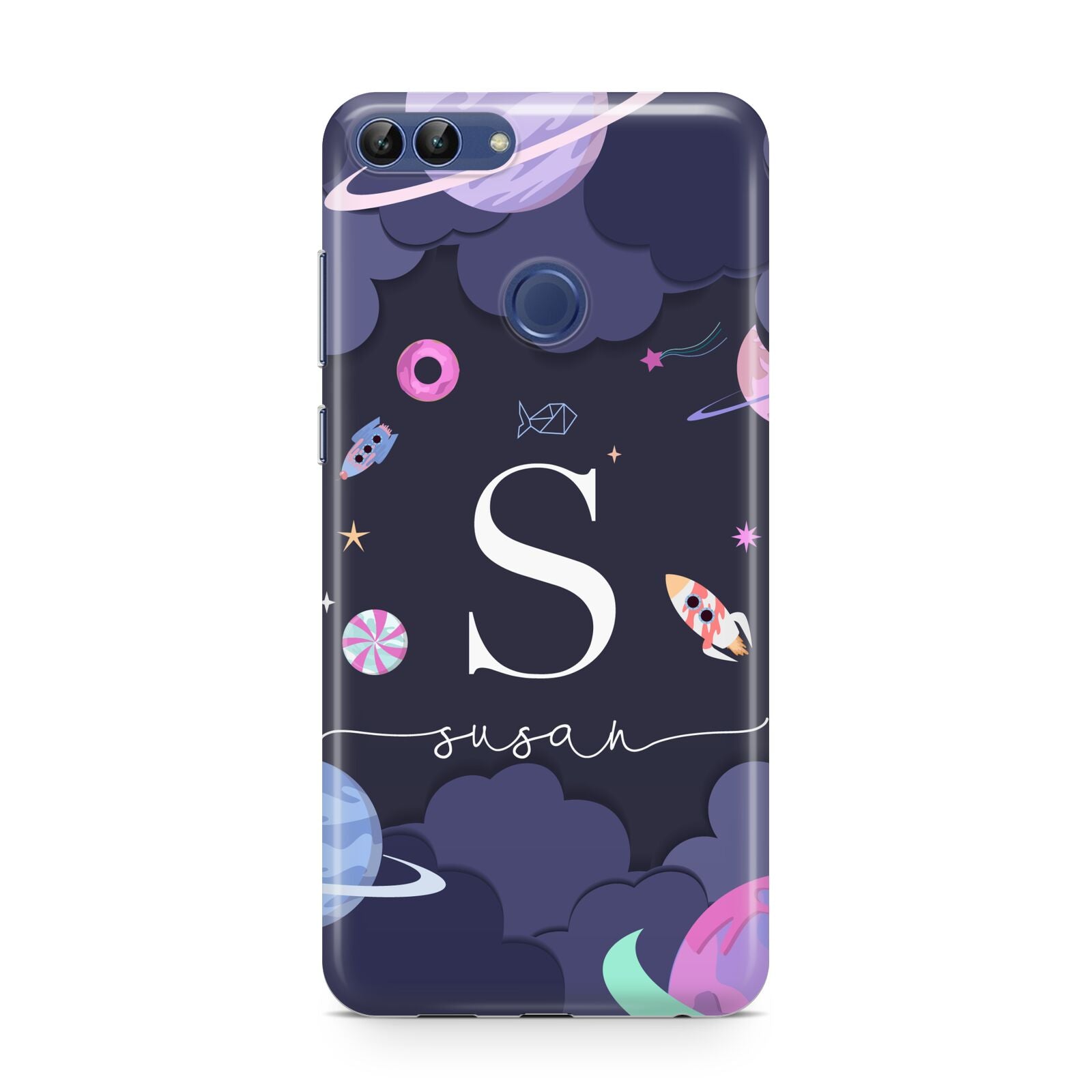 Space Personalised Initial Name Huawei P Smart Case