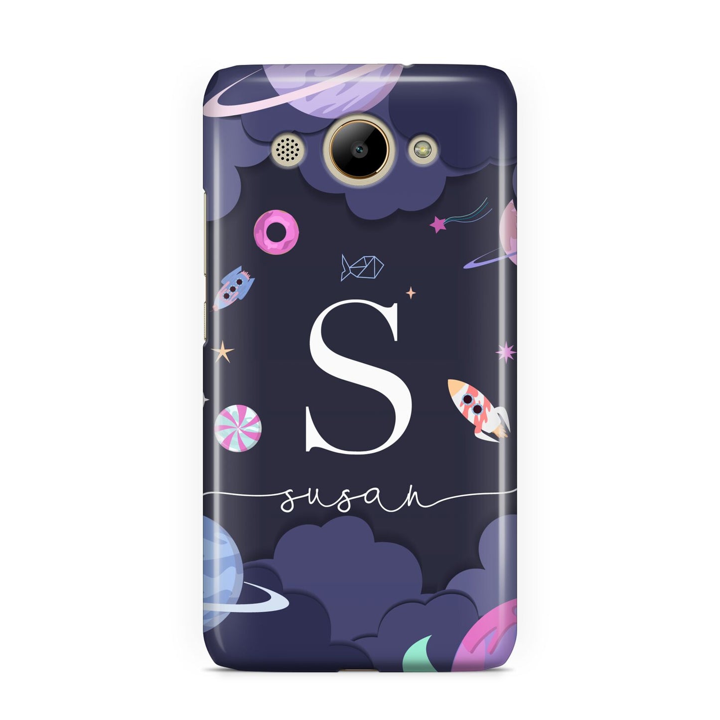 Space Personalised Initial Name Huawei Y3 2017