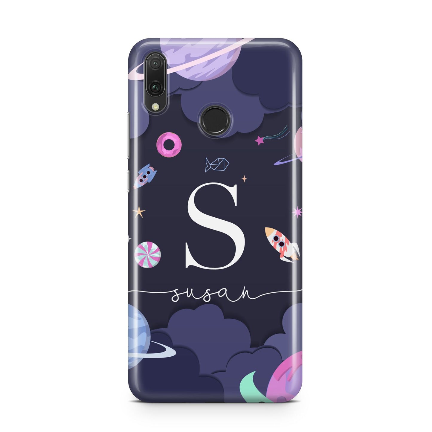 Space Personalised Initial Name Huawei Y9 2019