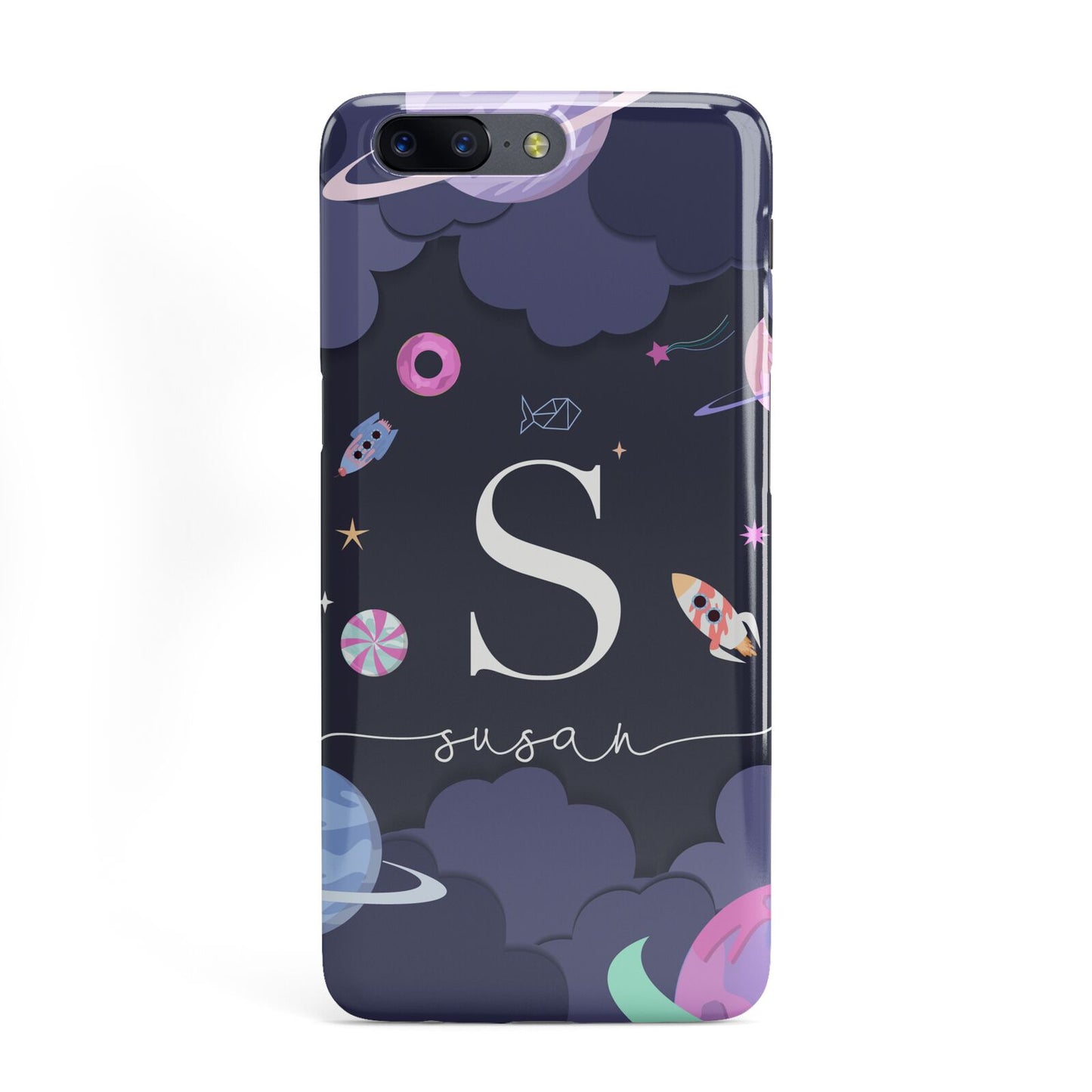 Space Personalised Initial Name OnePlus Case