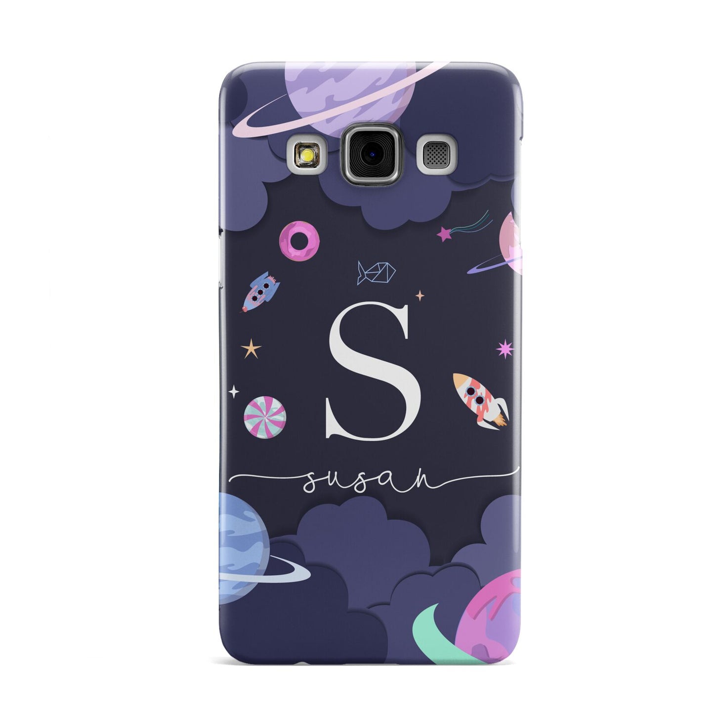 Space Personalised Initial Name Samsung Galaxy A3 Case