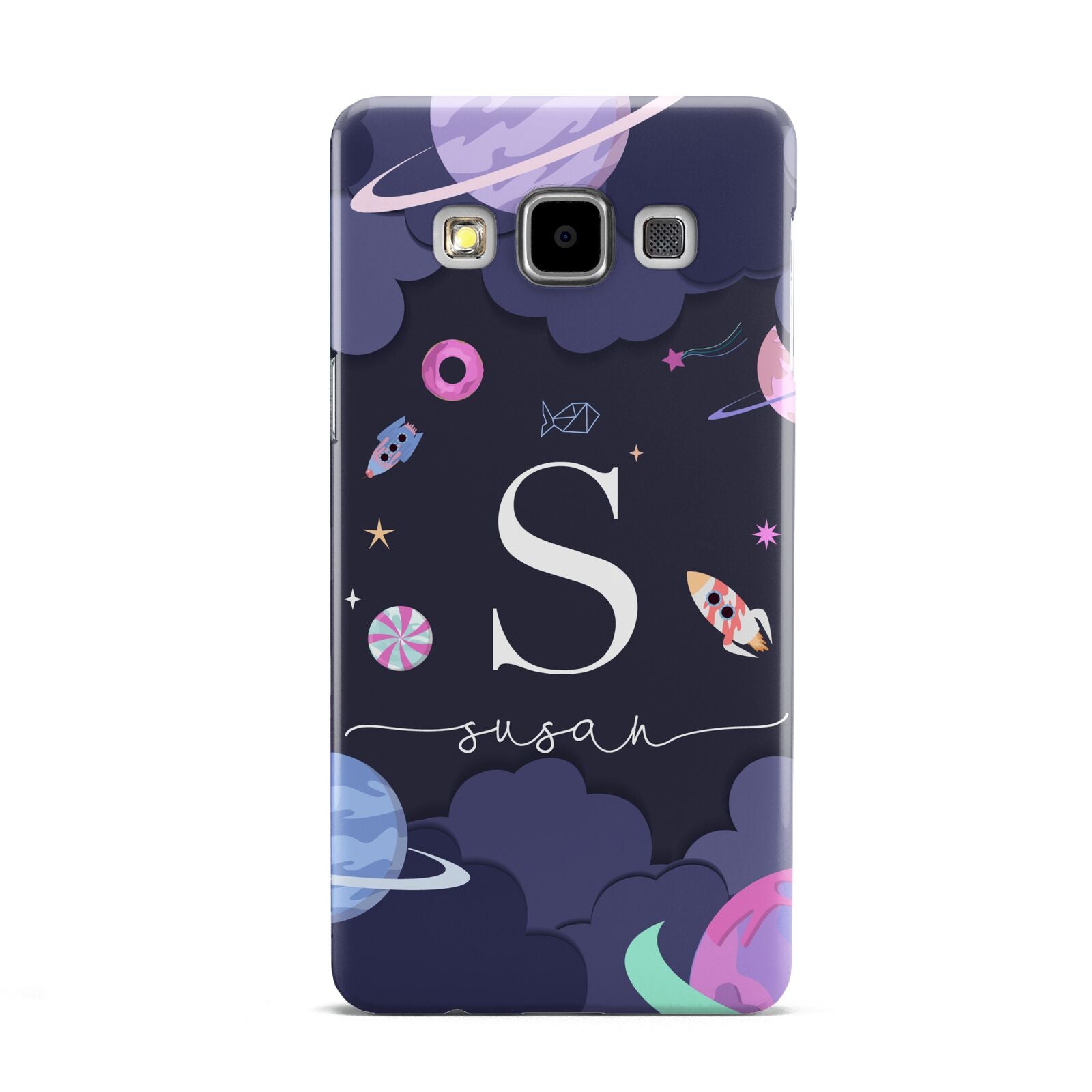 Space Personalised Initial Name Samsung Galaxy A5 Case