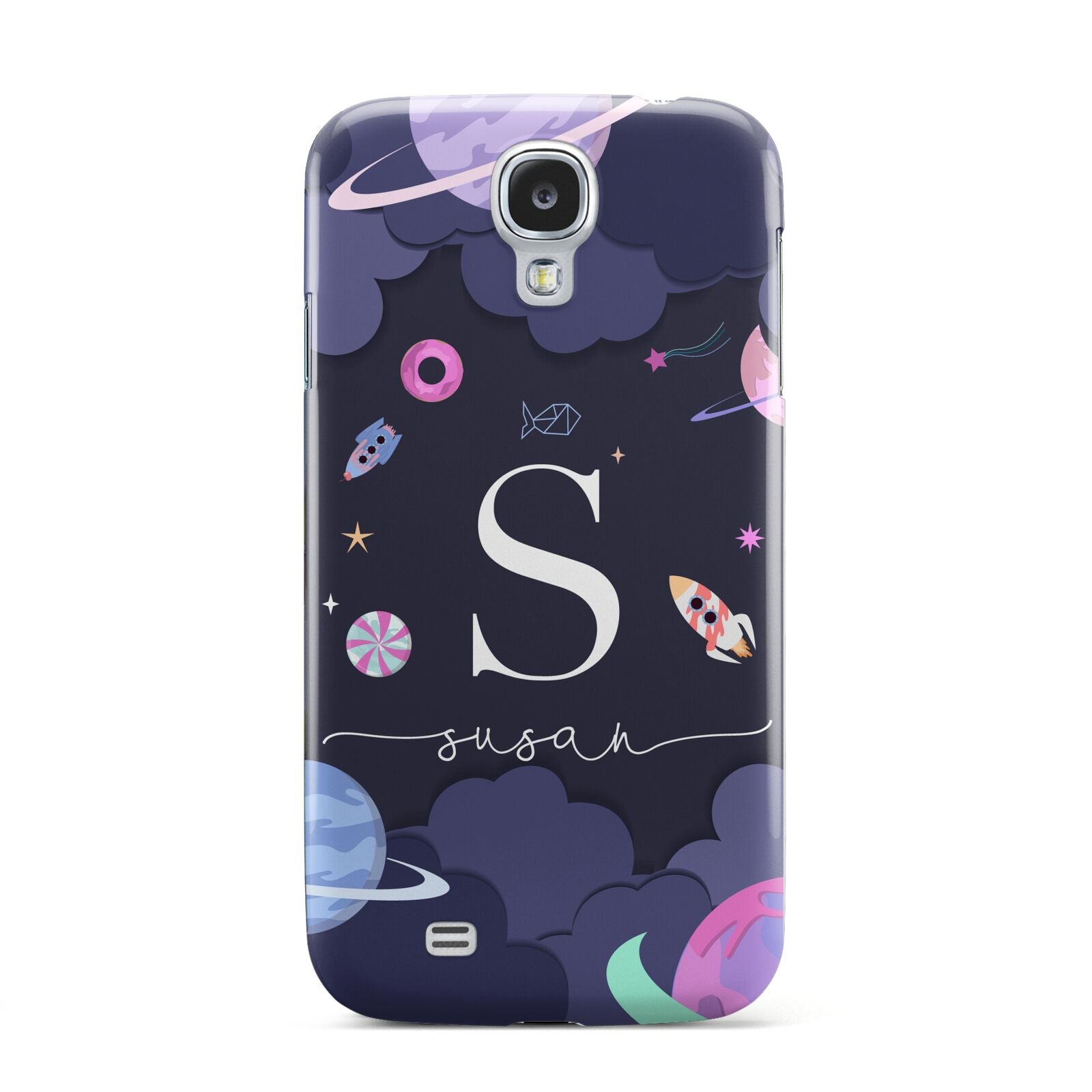 Space Personalised Initial Name Samsung Galaxy S4 Case