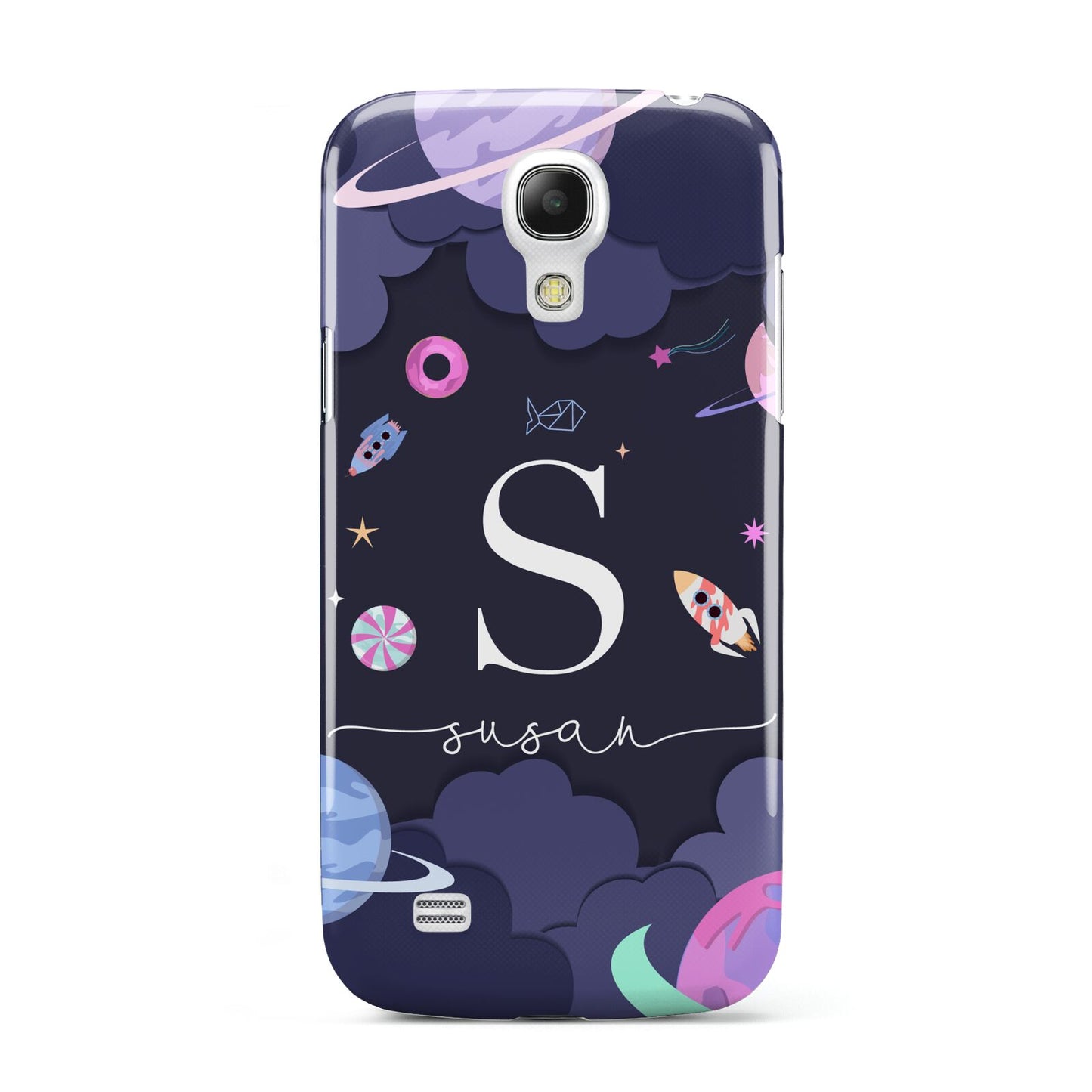 Space Personalised Initial Name Samsung Galaxy S4 Mini Case