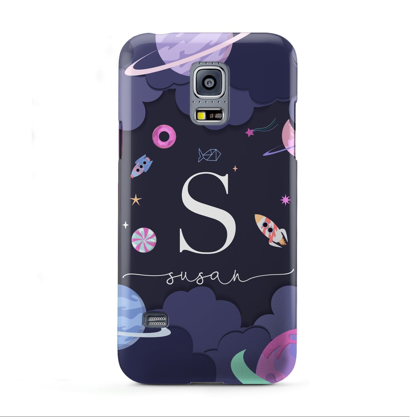 Space Personalised Initial Name Samsung Galaxy S5 Mini Case