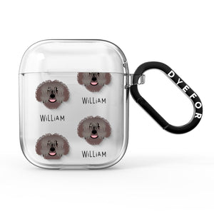 Spanish Water Dog Icon with Name AirPods Case