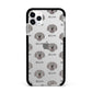 Spanish Water Dog Icon with Name Apple iPhone 11 Pro Max in Silver with Black Impact Case