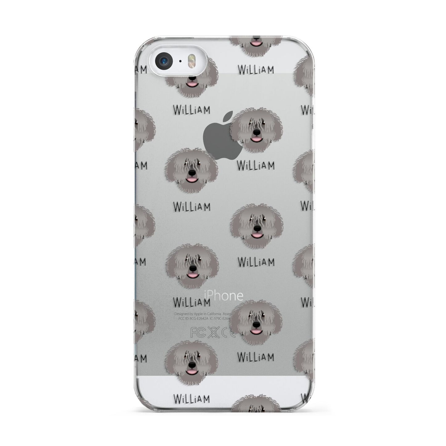 Spanish Water Dog Icon with Name Apple iPhone 5 Case