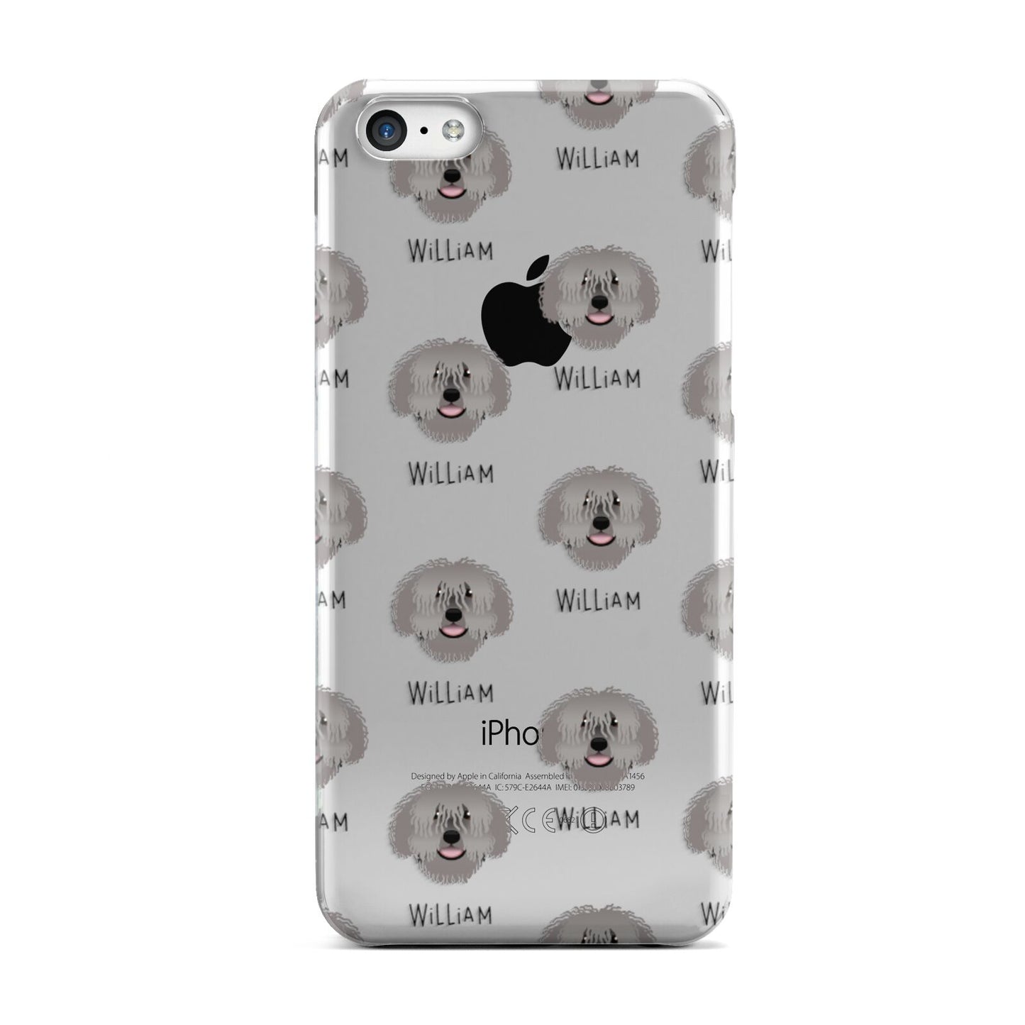 Spanish Water Dog Icon with Name Apple iPhone 5c Case