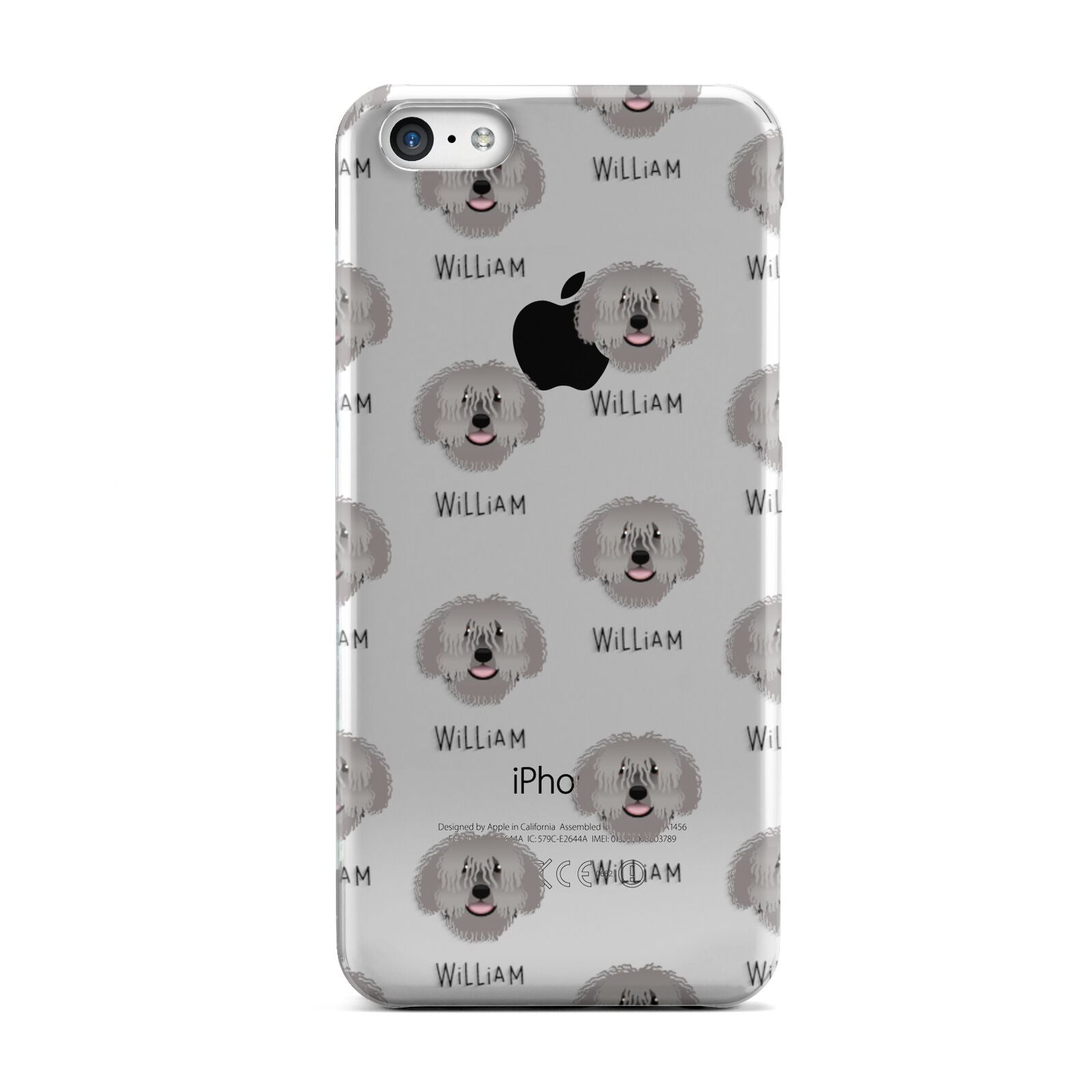 Spanish Water Dog Icon with Name Apple iPhone 5c Case