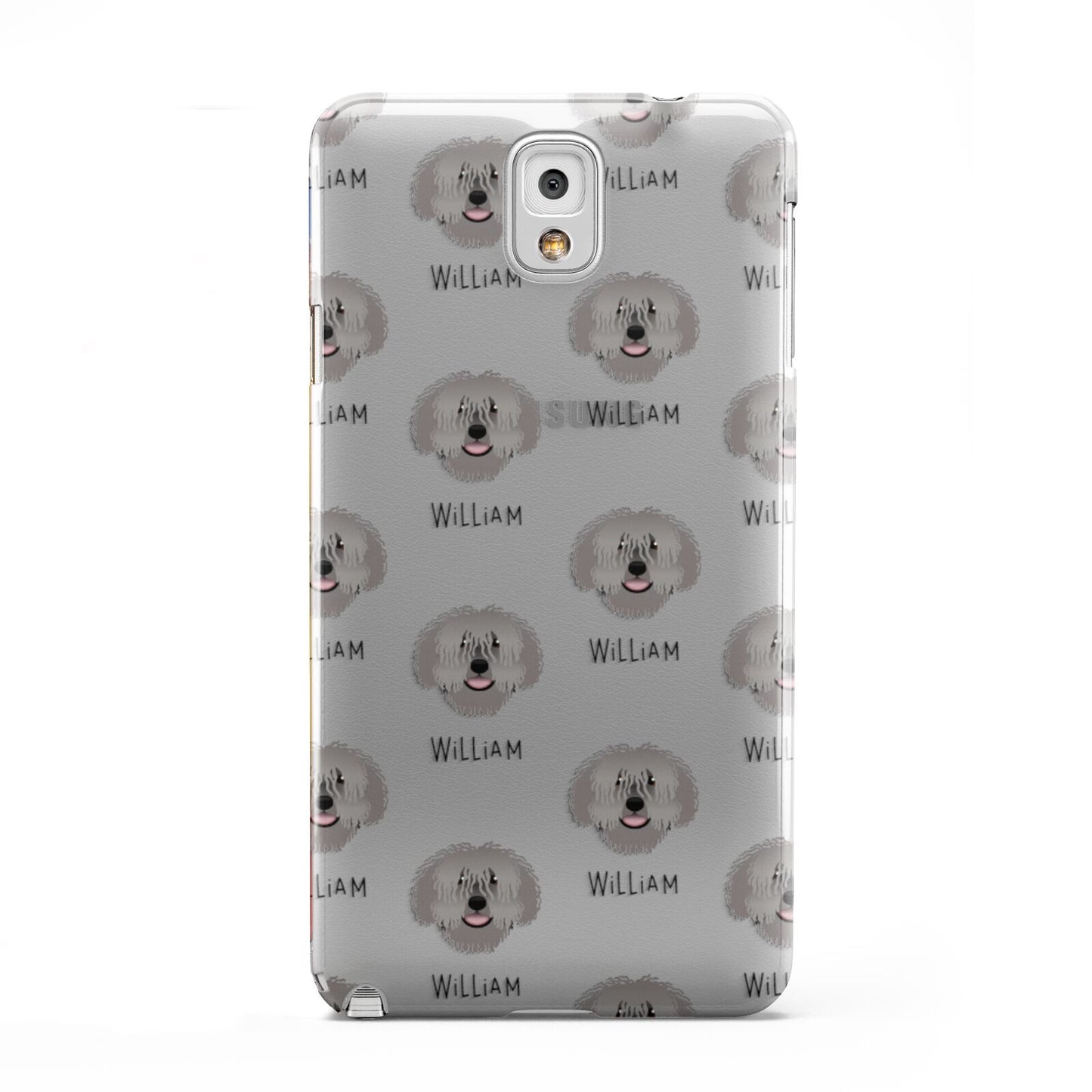 Spanish Water Dog Icon with Name Samsung Galaxy Note 3 Case