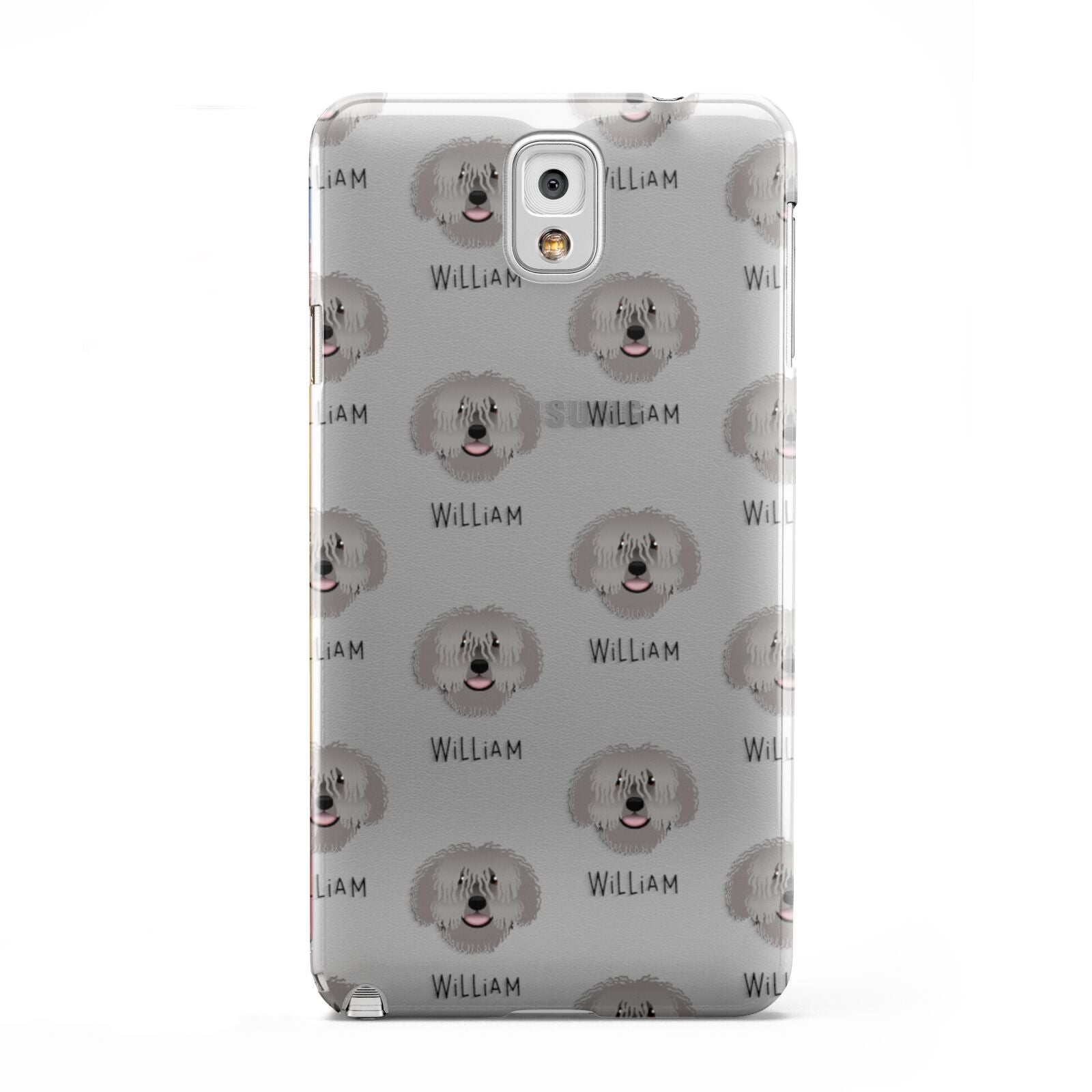 Spanish Water Dog Icon with Name Samsung Galaxy Note 3 Case