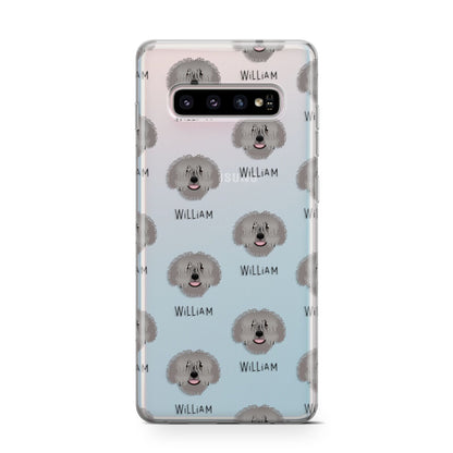 Spanish Water Dog Icon with Name Samsung Galaxy S10 Case
