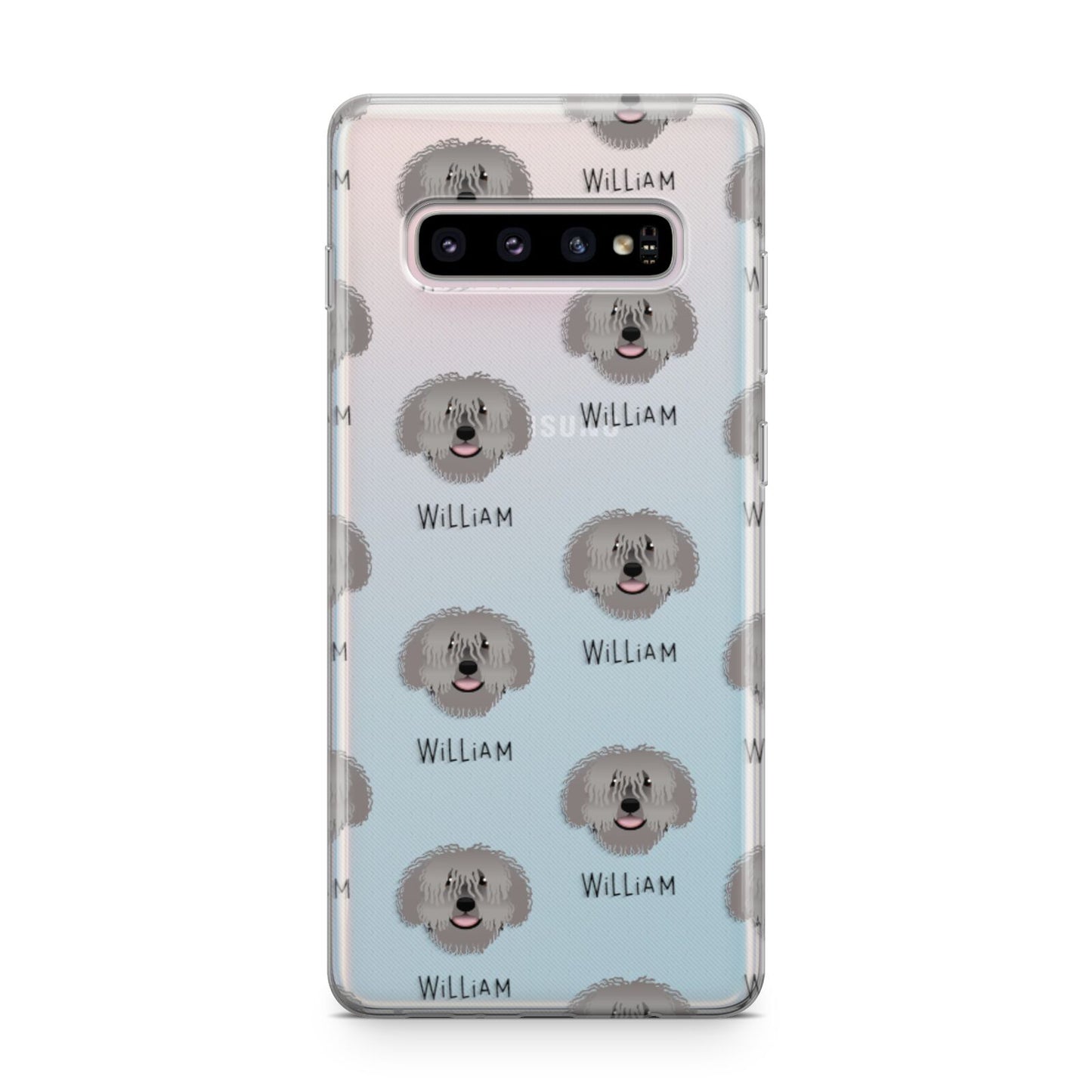 Spanish Water Dog Icon with Name Samsung Galaxy S10 Plus Case