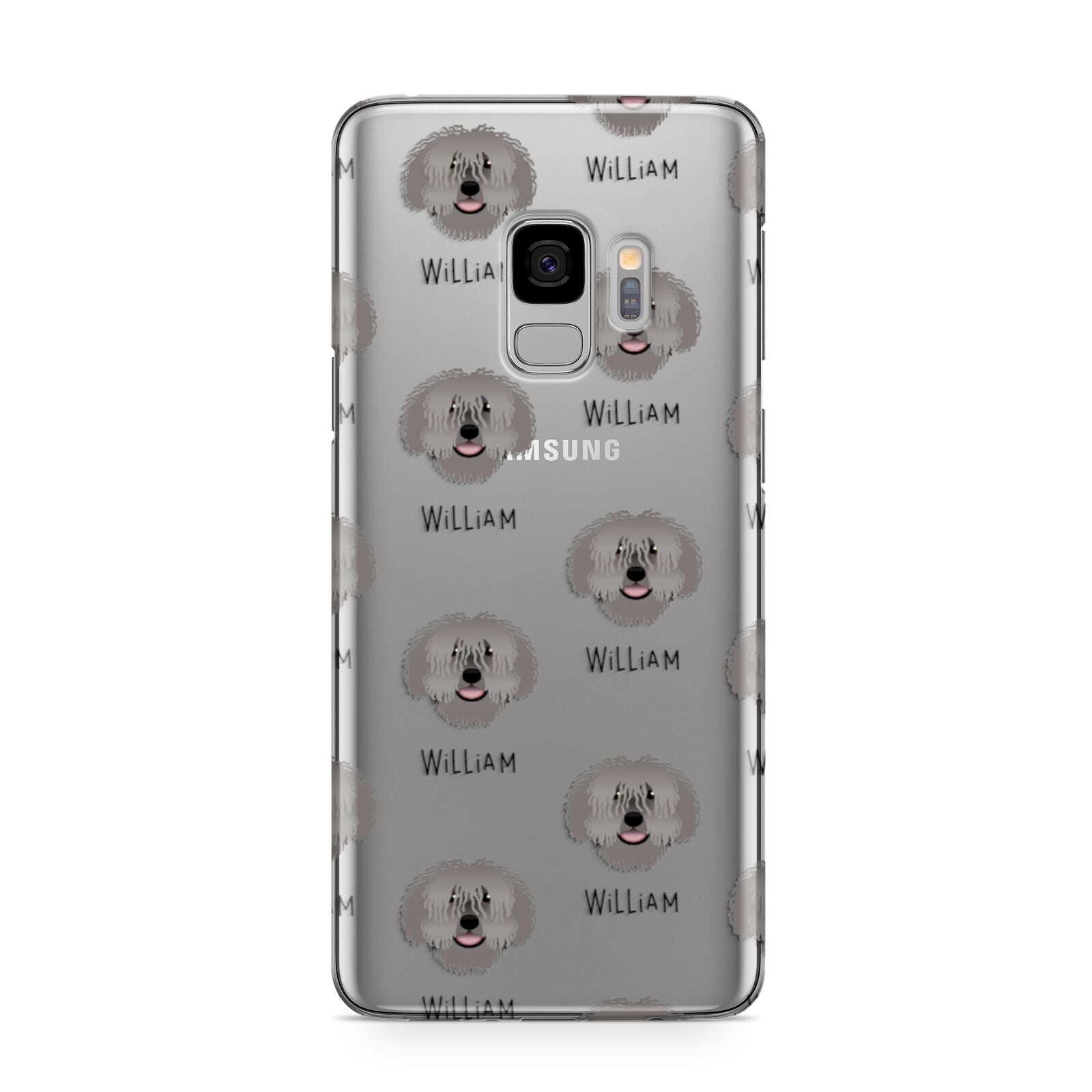 Spanish Water Dog Icon with Name Samsung Galaxy S9 Case