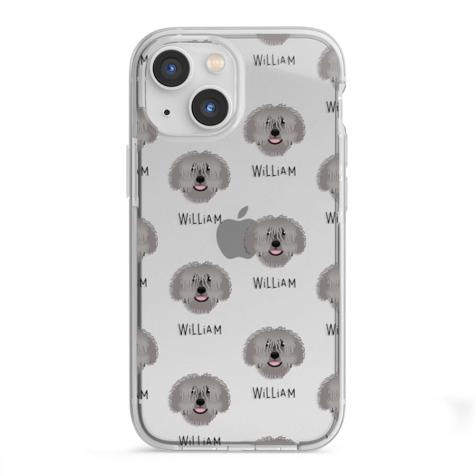 Spanish Water Dog Icon with Name iPhone 13 Mini TPU Impact Case with White Edges